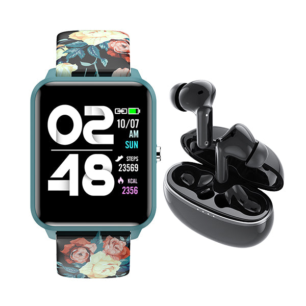 Bemi KIX-M Smartwatch And TWS Tutti Headphones Combo Set