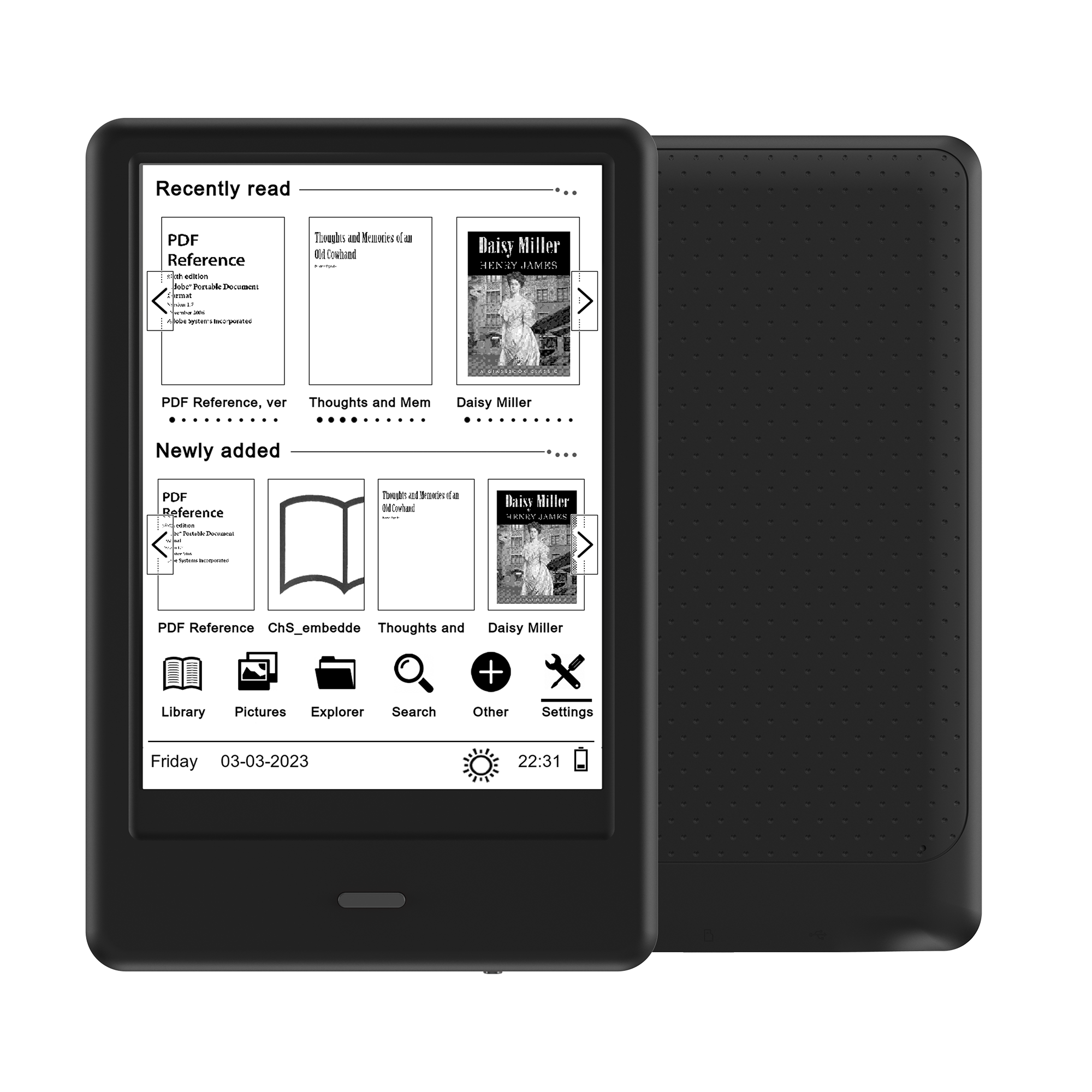 Bemi Cognita X reader | Dual Color Front Light | 6" High-definition Touchscreen | 8GB